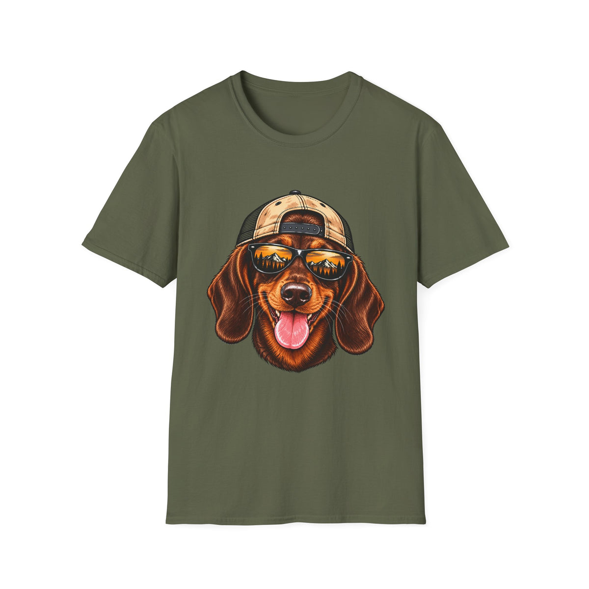 Dachshund Hat backwards T-Shirt
