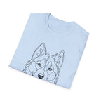 Husky Line art T-Shirt