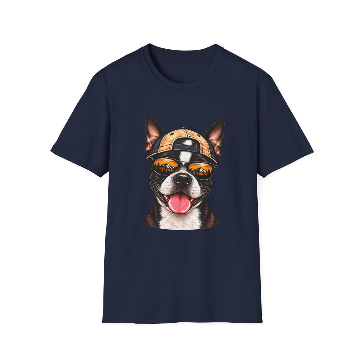 Boston Terrier Hat backwards T-Shirt