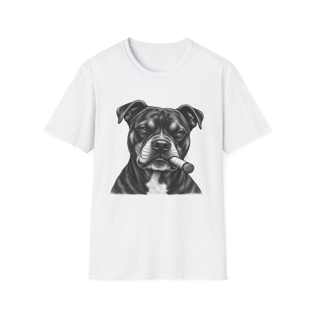 Staffordshire Bull Terrier with a Cigar T-Shirt
