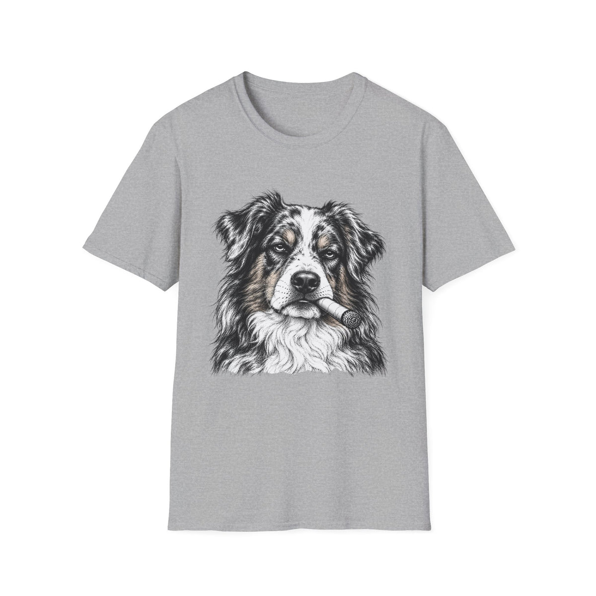 Australian Shepherd with a Cigar T-Shirt