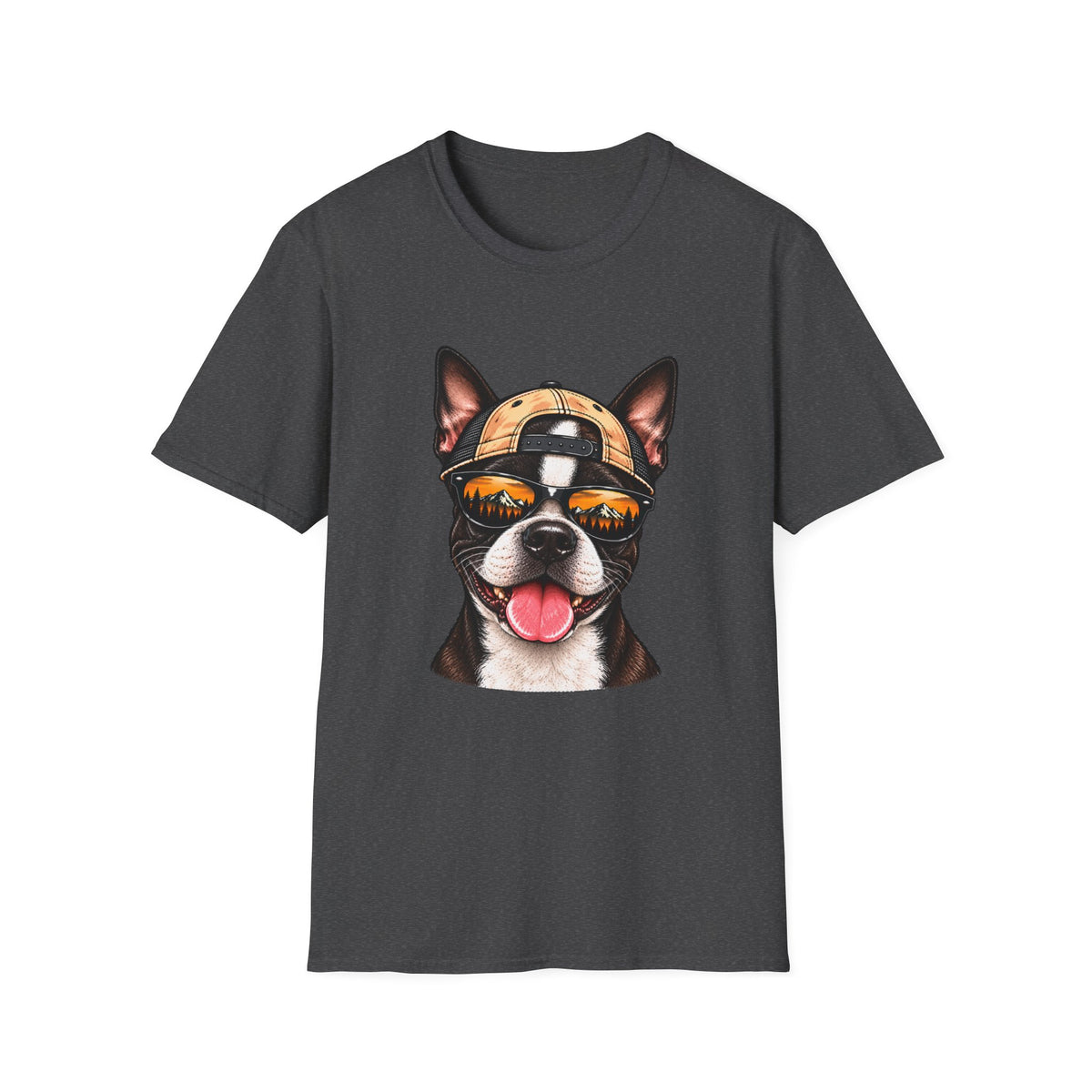 Boston Terrier Hat backwards T-Shirt