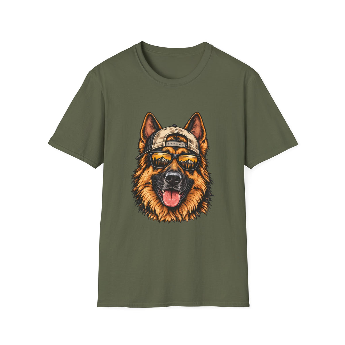 German Shepherd Hat backwards T-Shirt