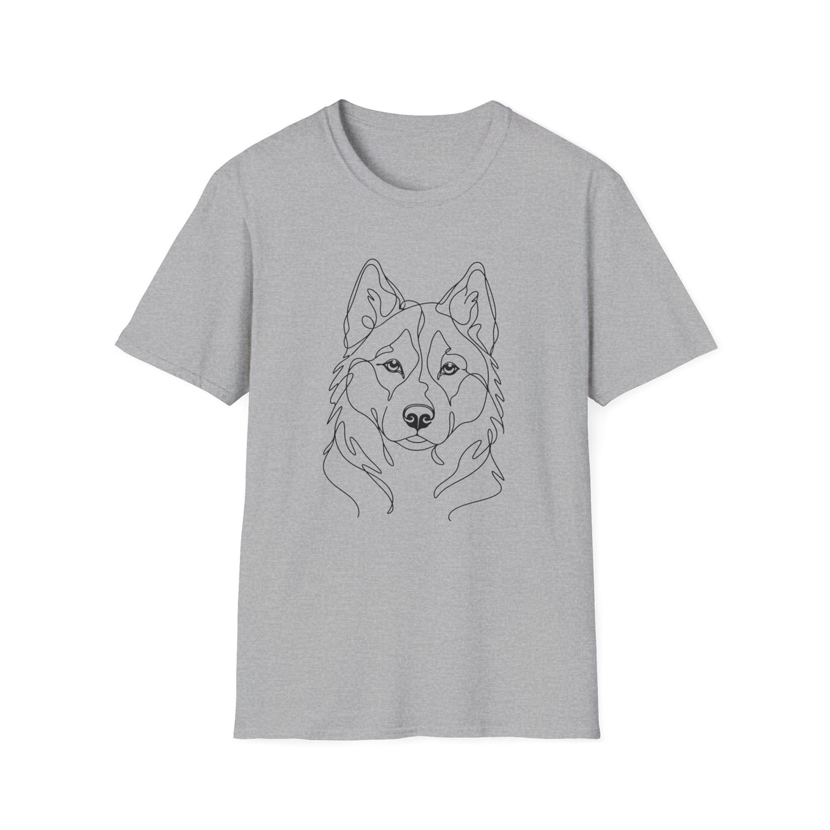 Husky Line art T-Shirt
