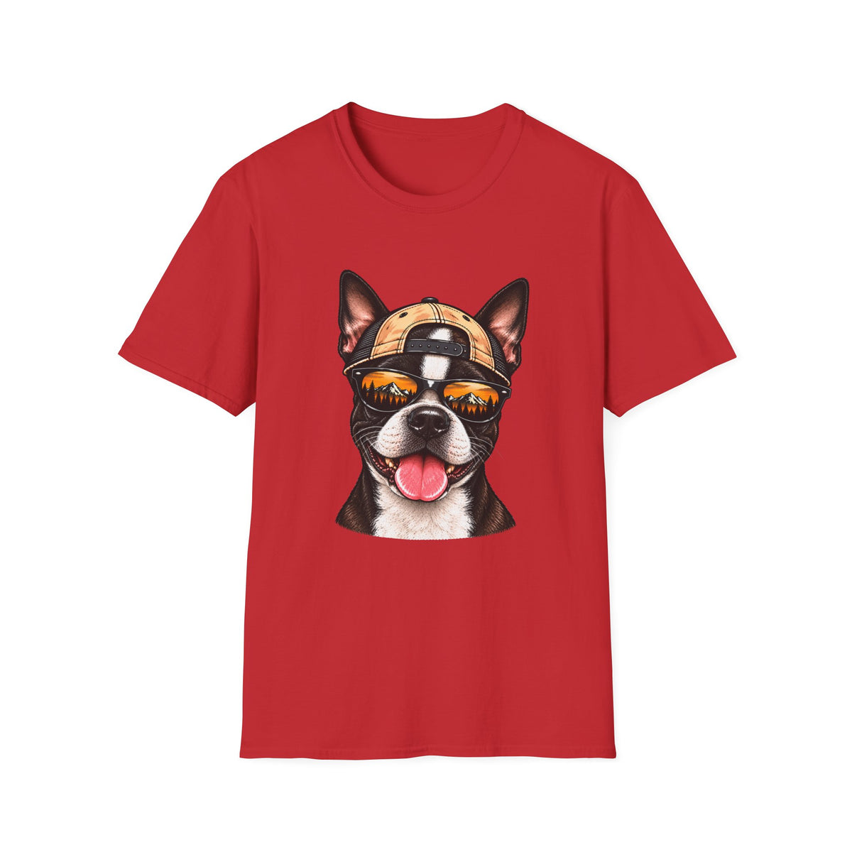 Boston Terrier Hat backwards T-Shirt