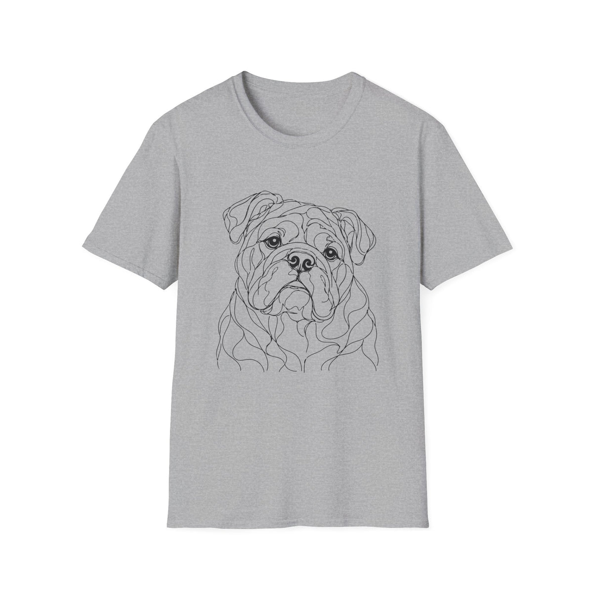 English Bulldog Line art T-Shirt