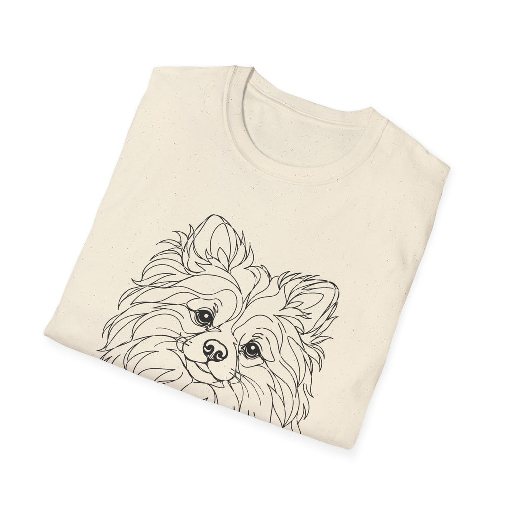 Pomeranian Line art T-Shirt