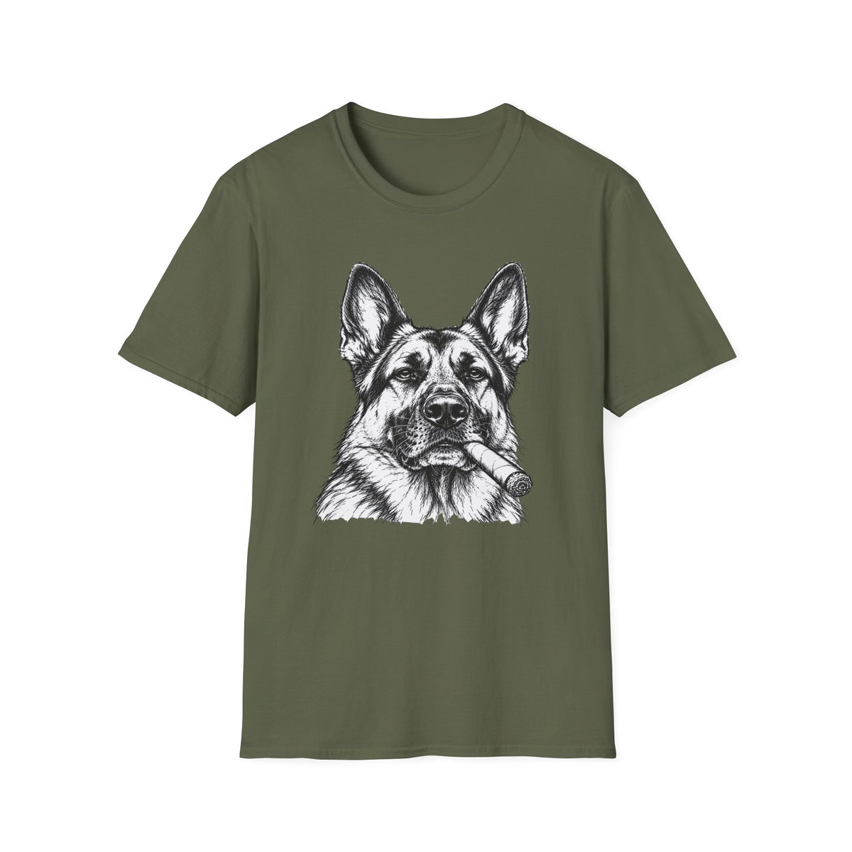 German Shepherd with a Cigar T-Shirt