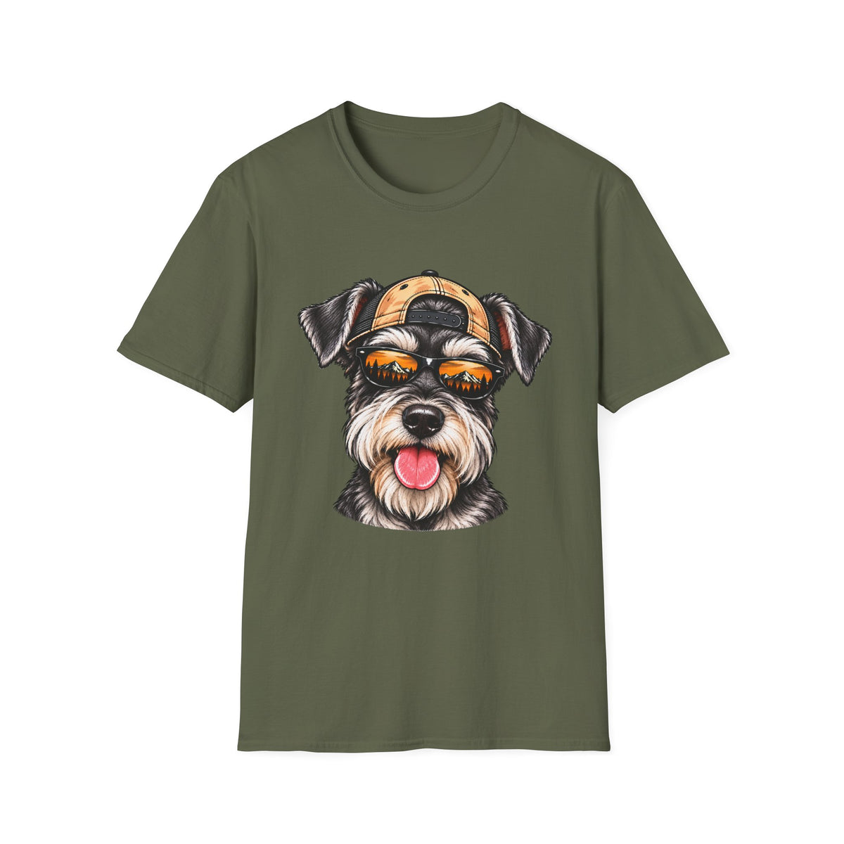 Schnauzer Hat backwards T-Shirt