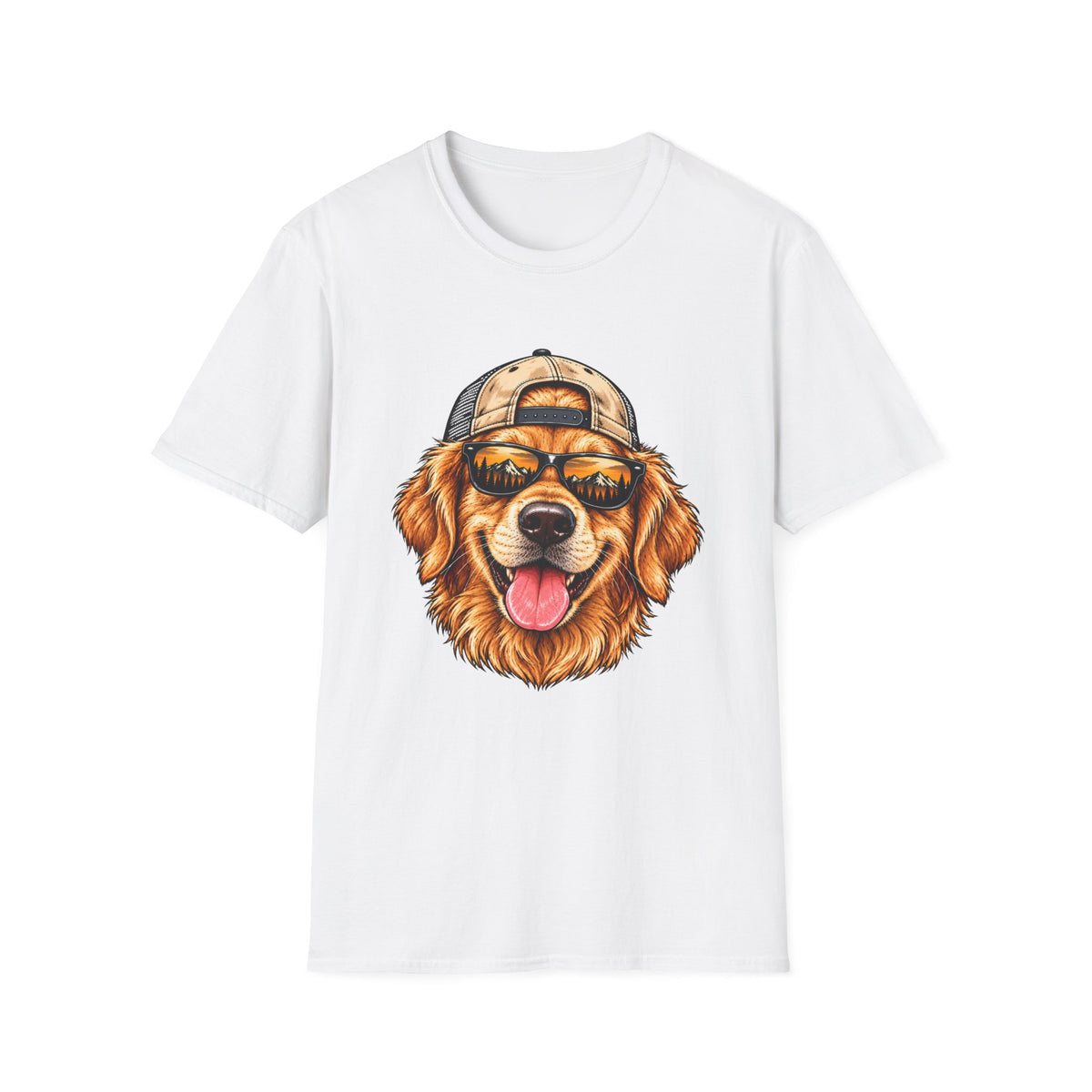 Golden Retriever Hat backwards T-Shirt