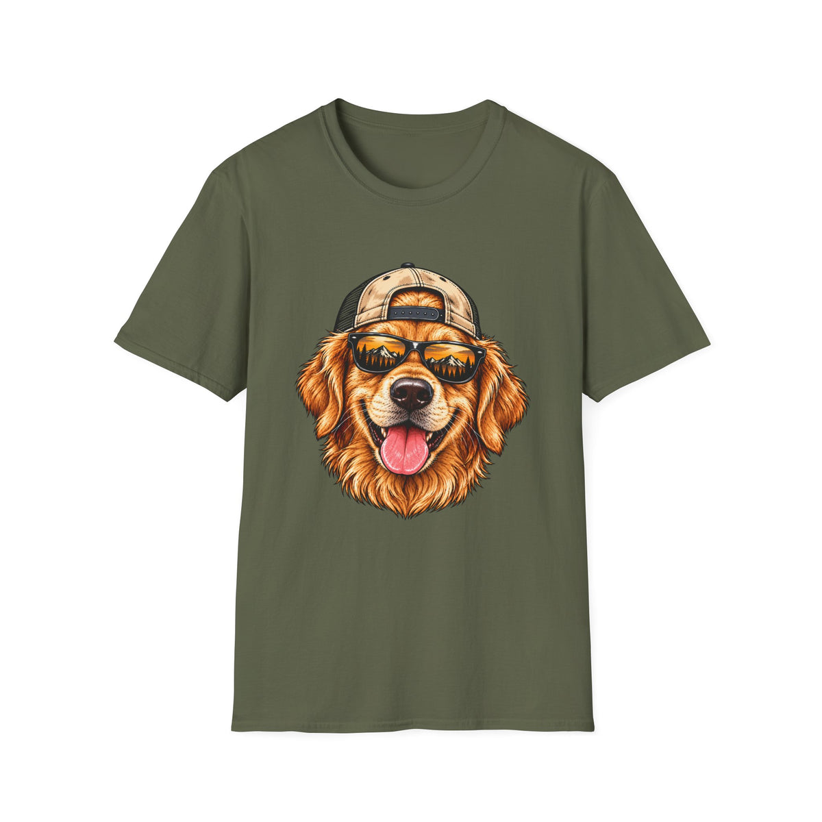 Golden Retriever Hat backwards T-Shirt