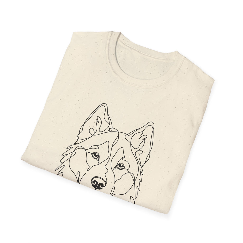 Husky Line art T-Shirt