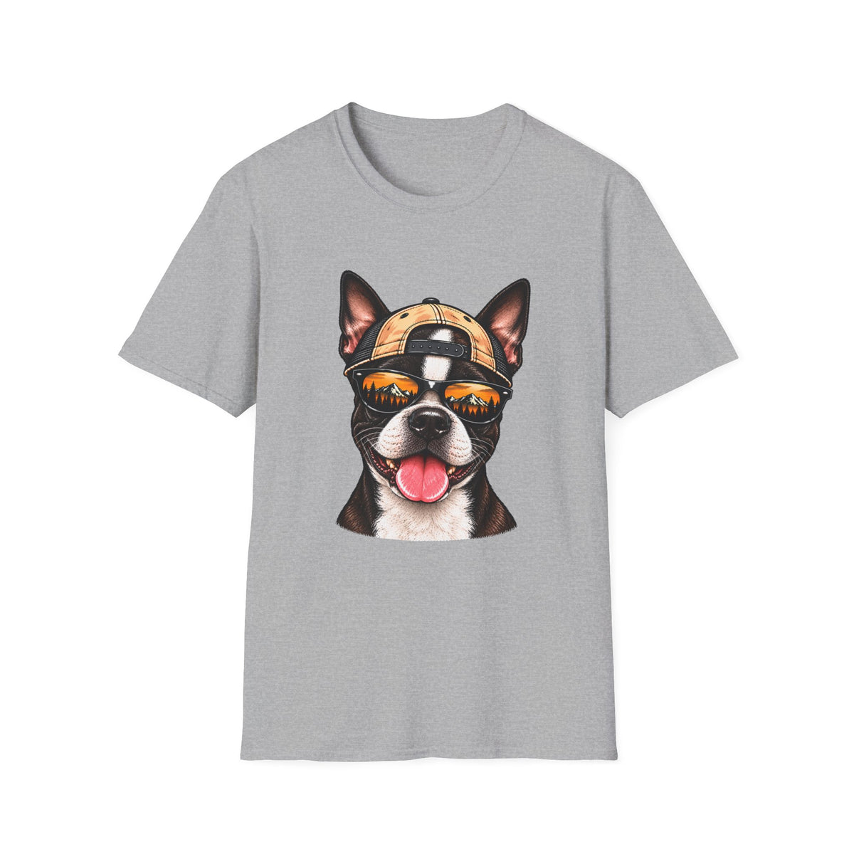 Boston Terrier Hat backwards T-Shirt