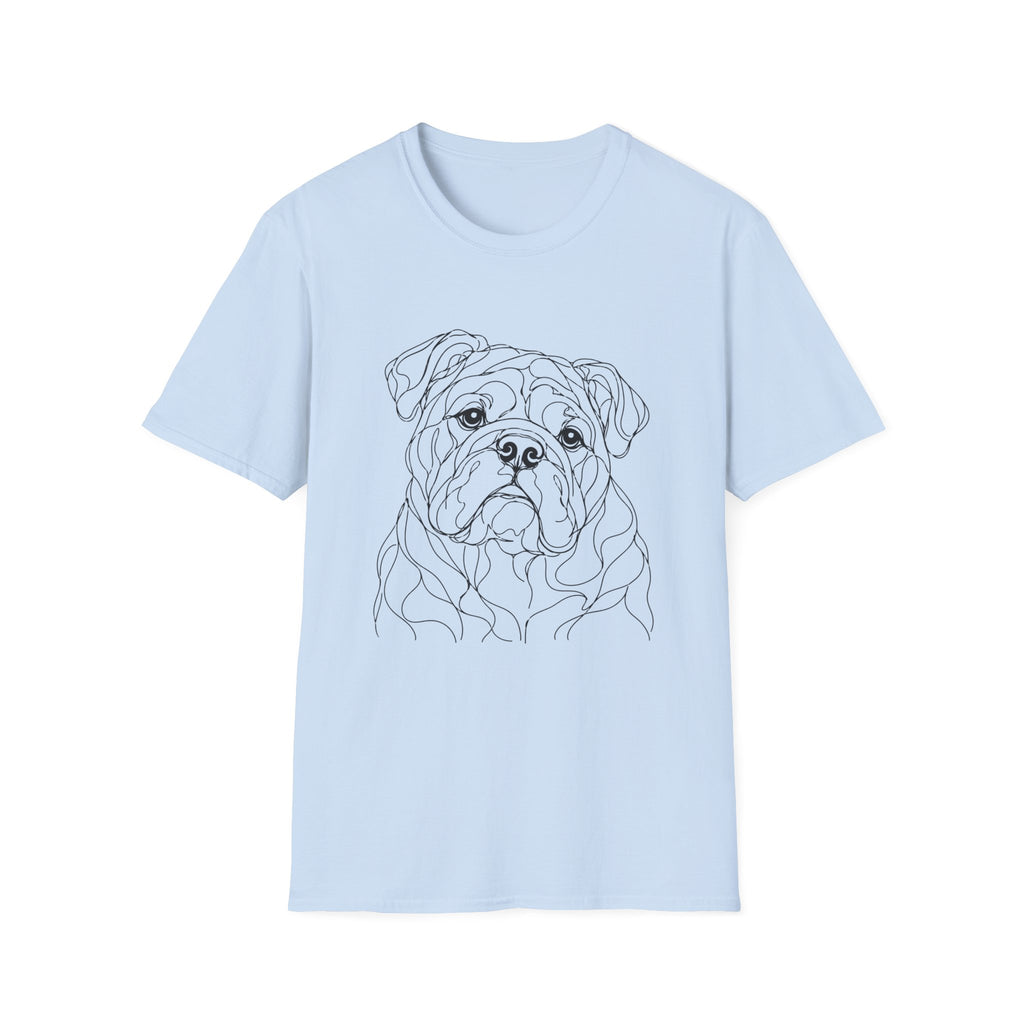 English Bulldog Line art T-Shirt