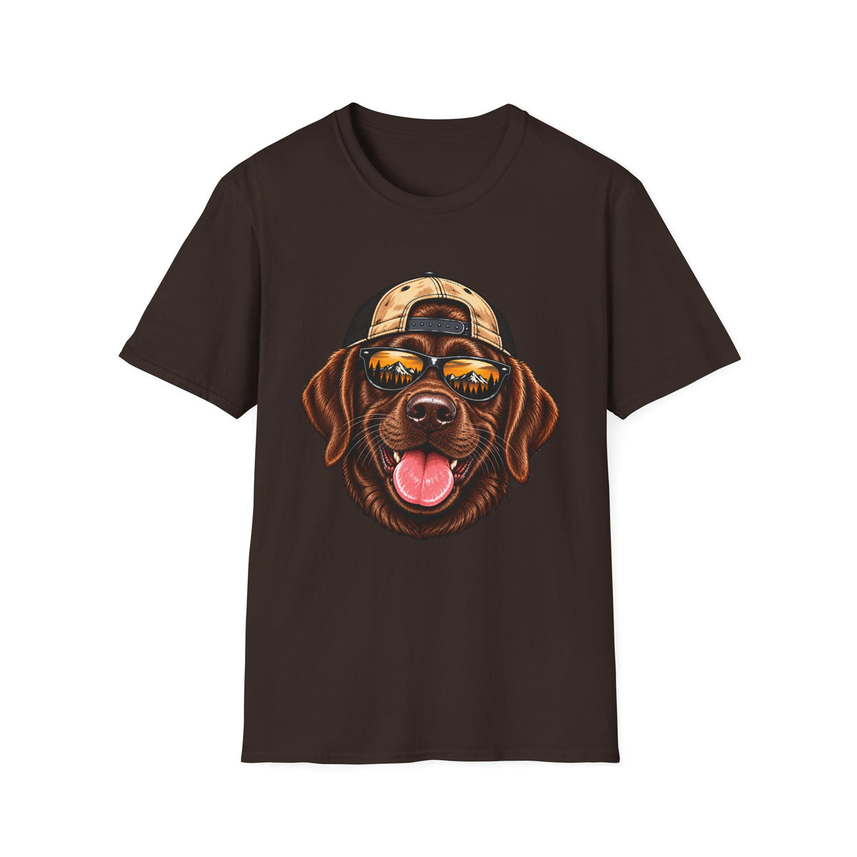 Chocolate Lab Hat backwards T-Shirt