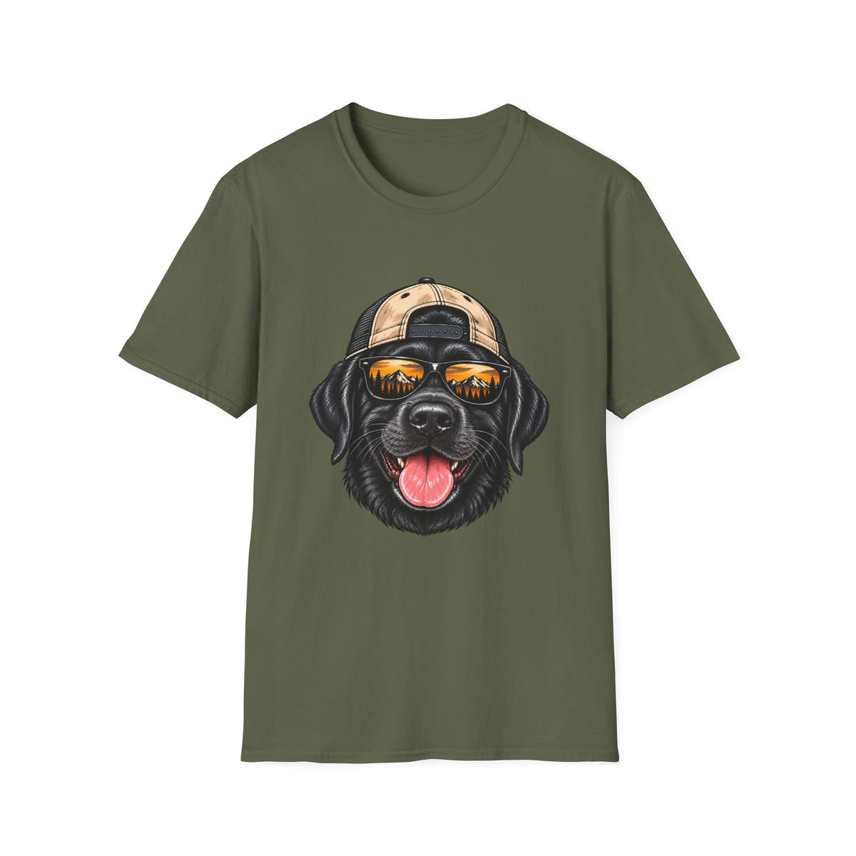 Black Lab Hat backwards T-Shirt