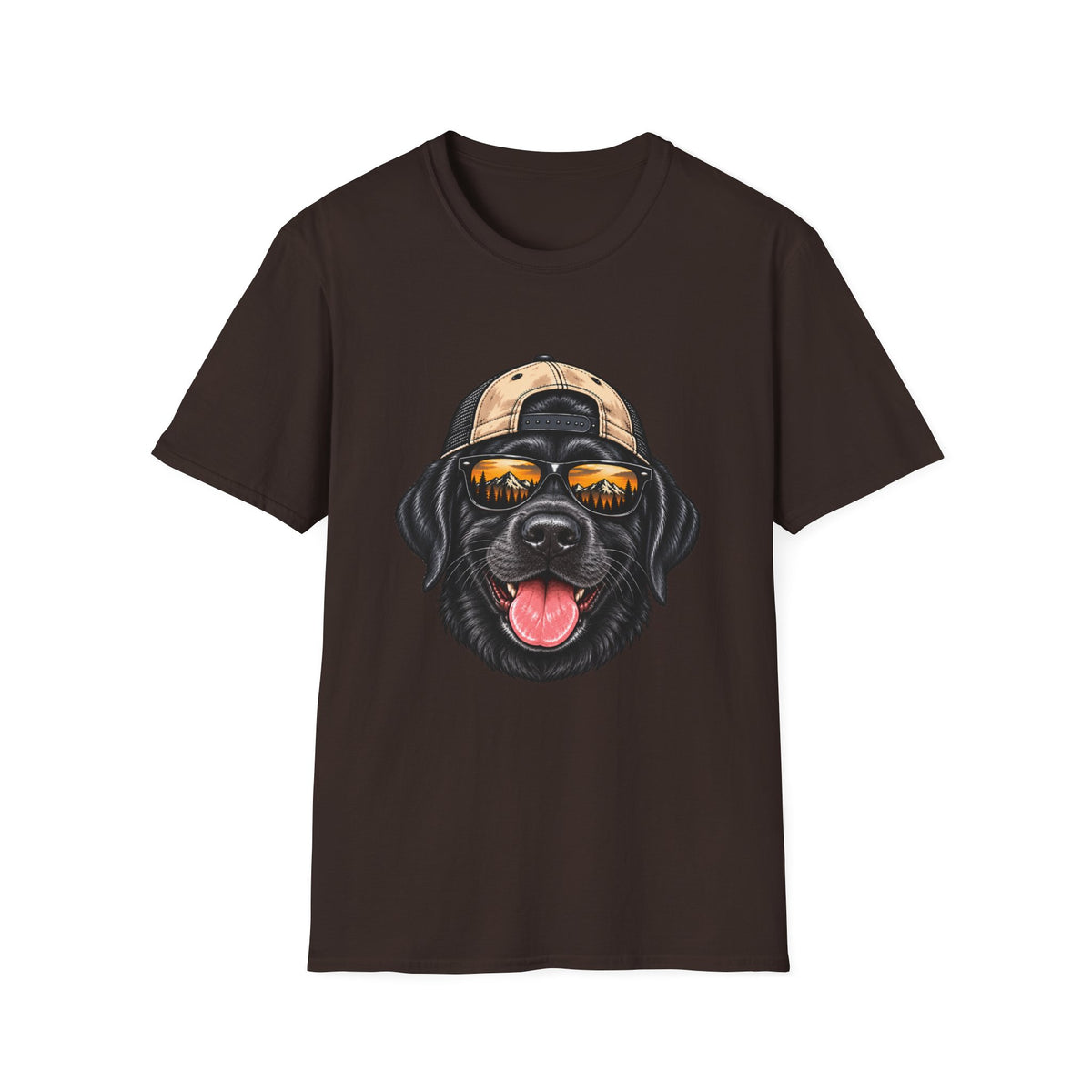 Black Lab Hat backwards T-Shirt