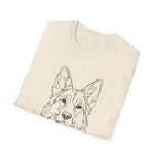 German Shepherd Line art T-Shirt
