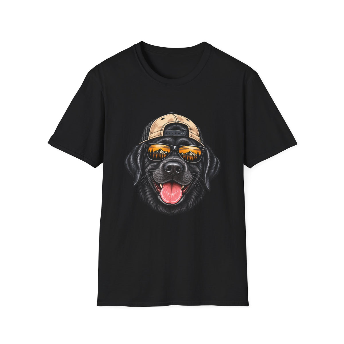 Black Lab Hat backwards T-Shirt
