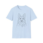 German Shepherd Line art T-Shirt