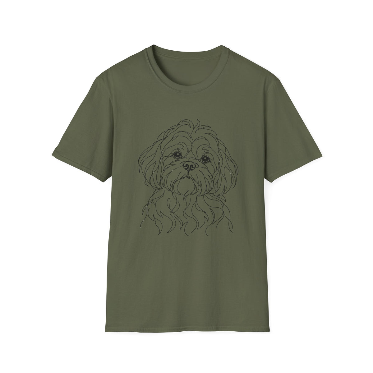 Shih Tzu Line art T-Shirt