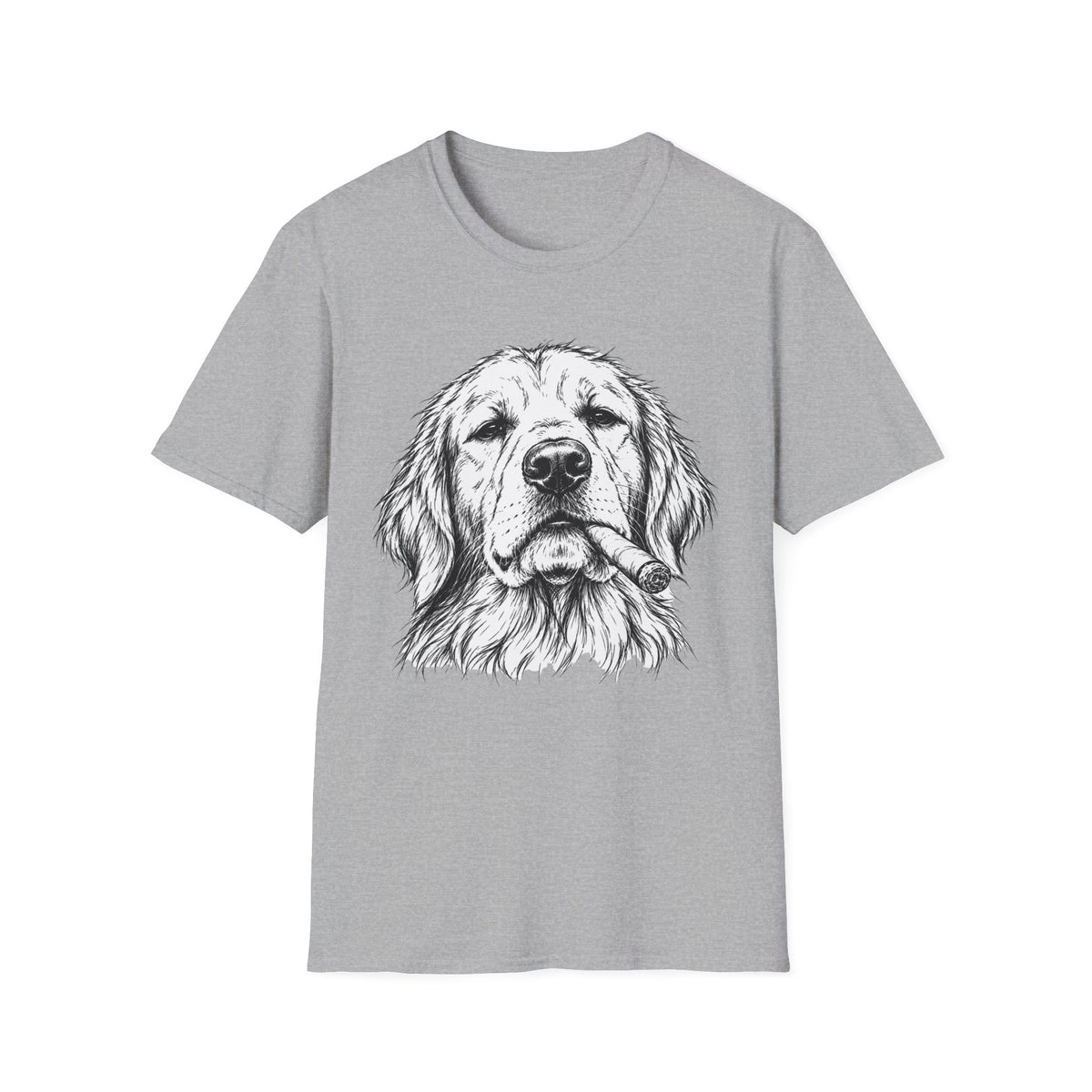 Golden Retriever with a Cigar T-Shirt