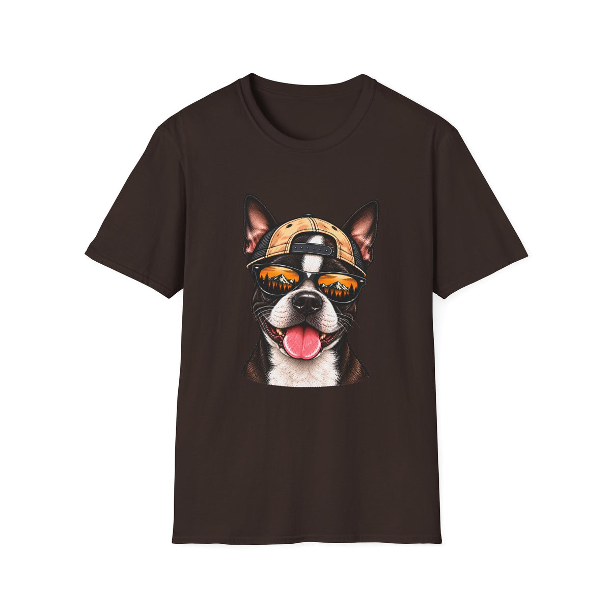 Boston Terrier Hat backwards T-Shirt