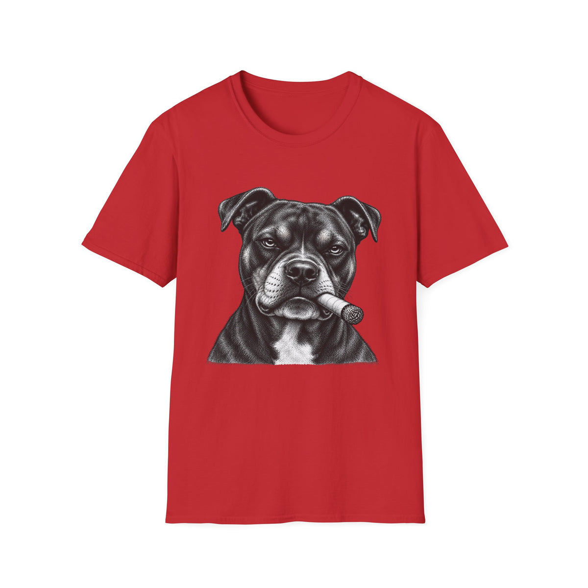 Staffordshire Bull Terrier with a Cigar T-Shirt