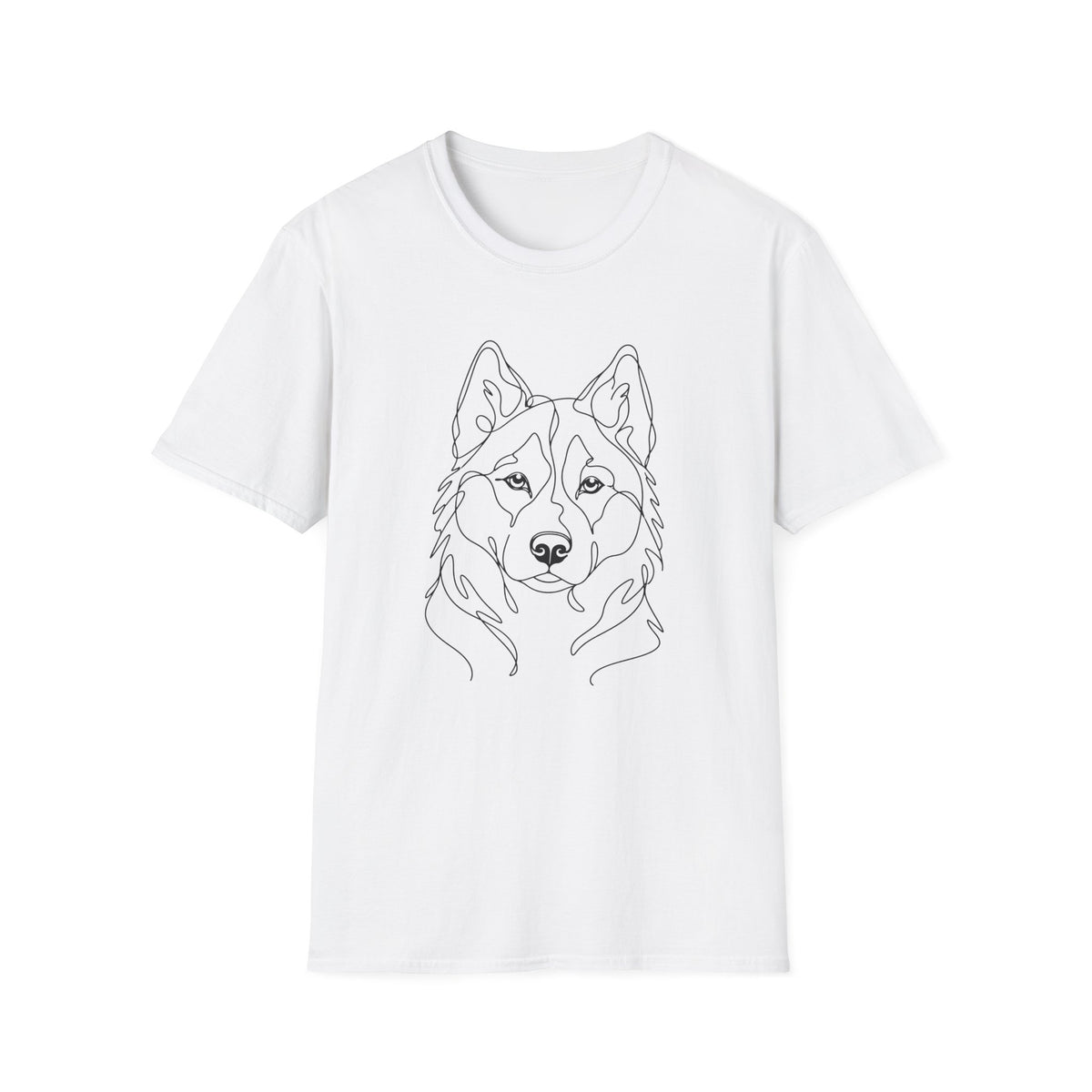 Husky Line art T-Shirt