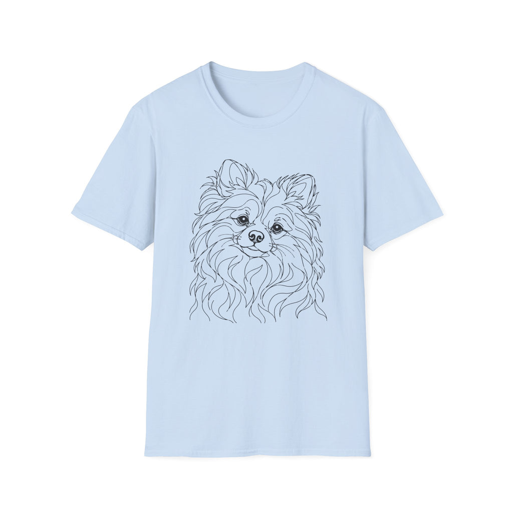 Pomeranian Line art T-Shirt