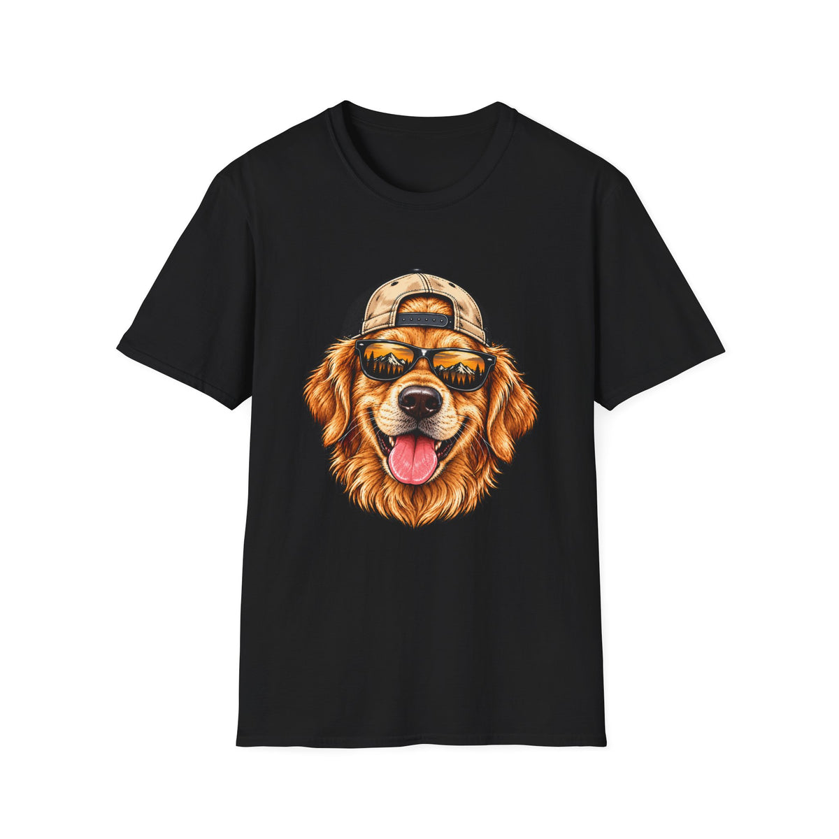 Golden Retriever Hat backwards T-Shirt