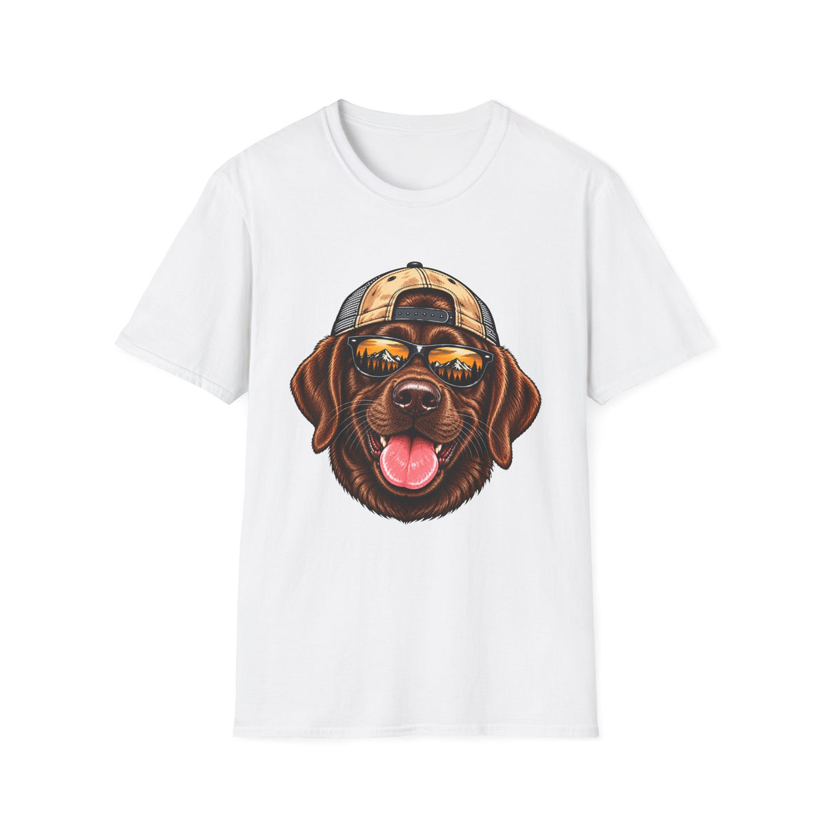 Chocolate Lab Hat backwards T-Shirt