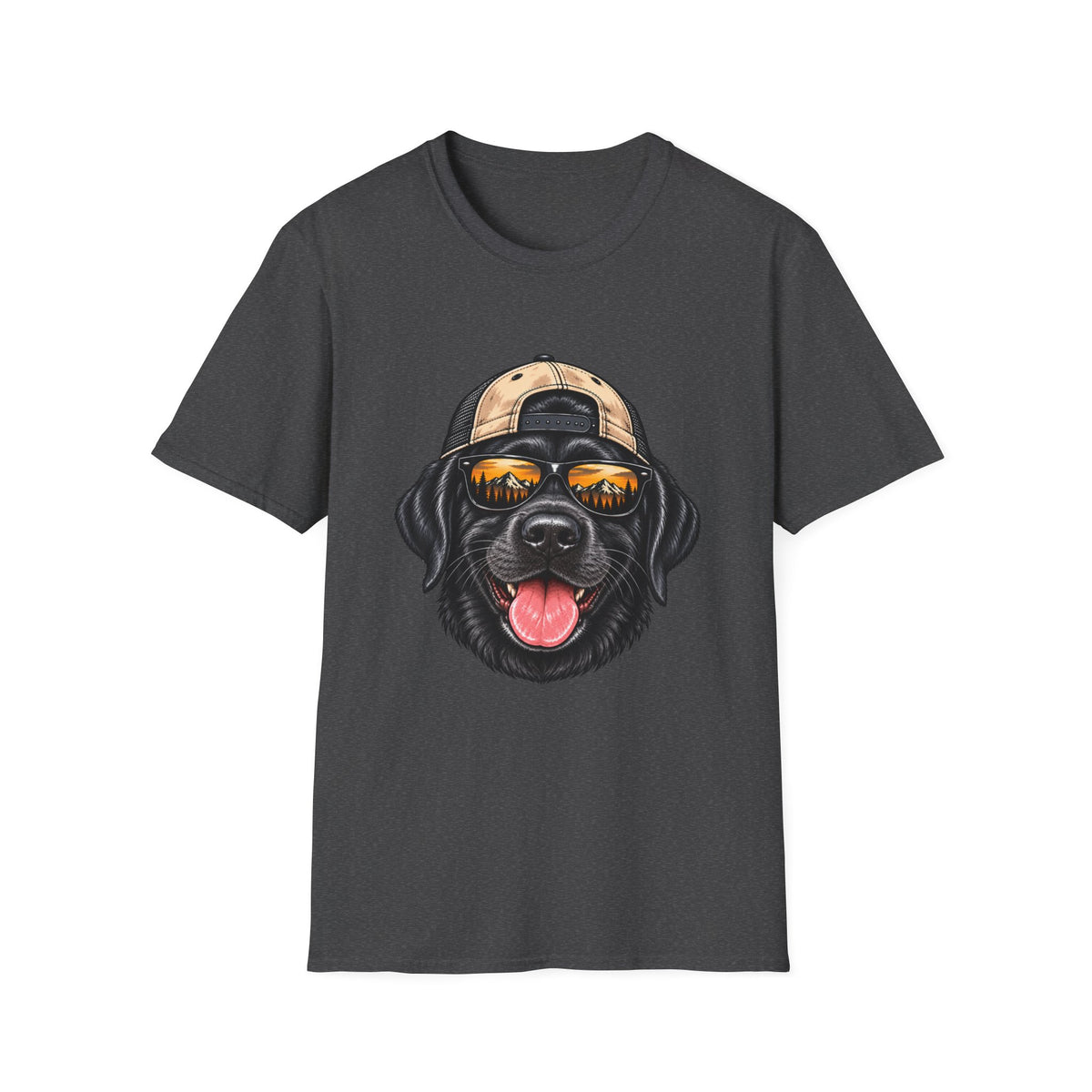 Black Lab Hat backwards T-Shirt