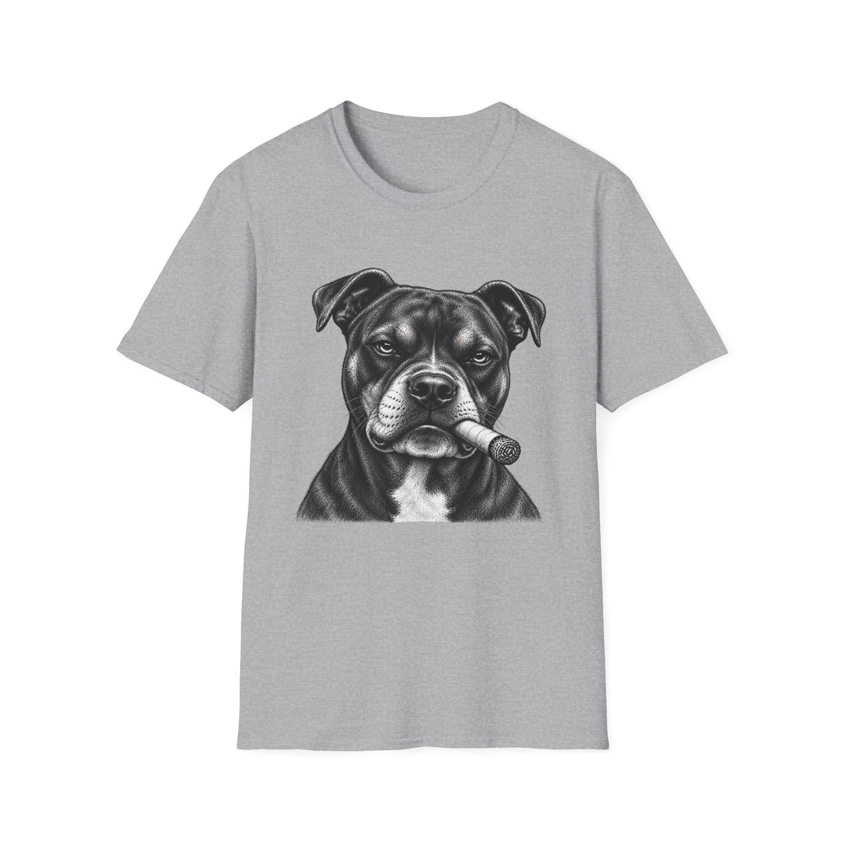 Staffordshire Bull Terrier with a Cigar T-Shirt