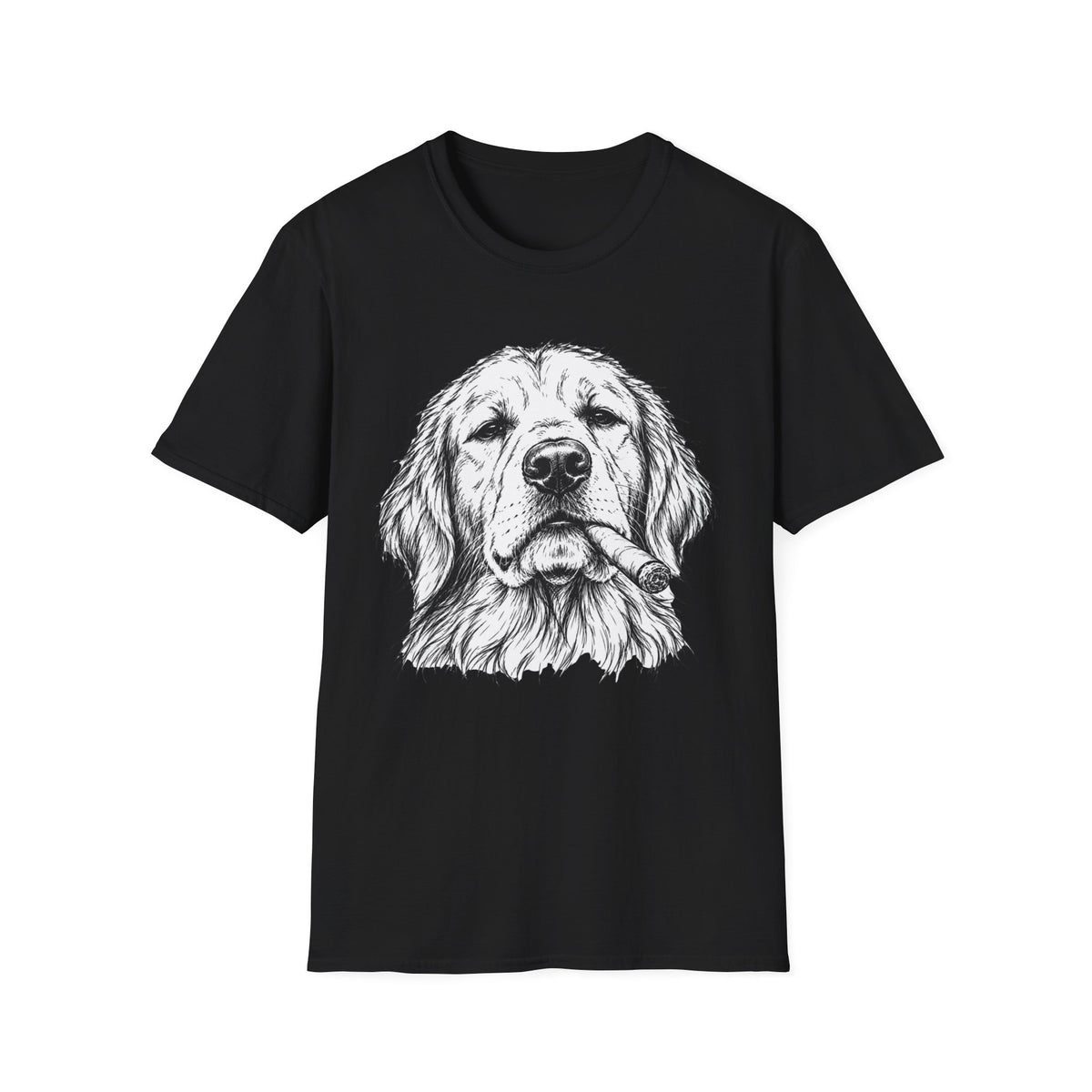Golden Retriever with a Cigar T-Shirt