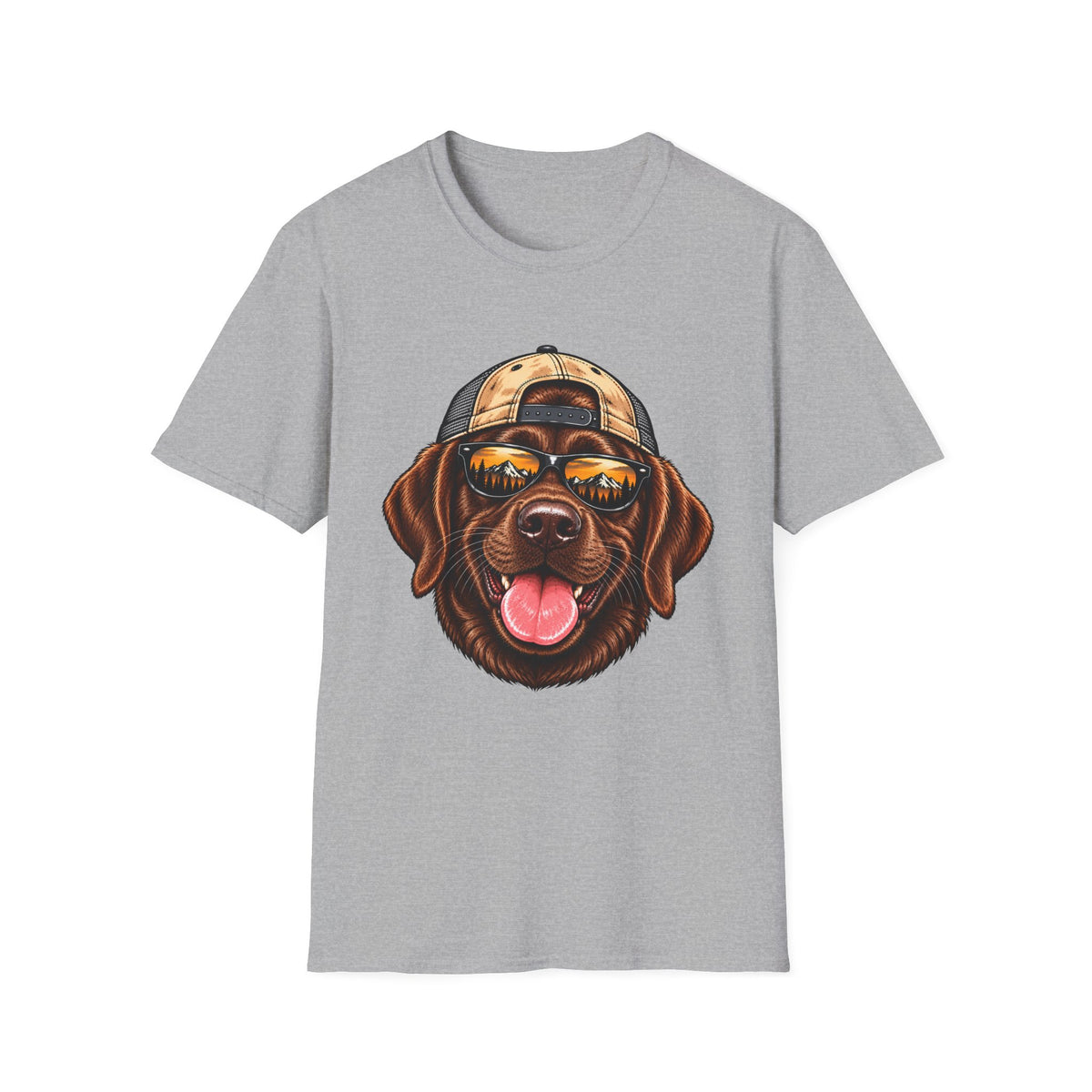 Chocolate Lab Hat backwards T-Shirt