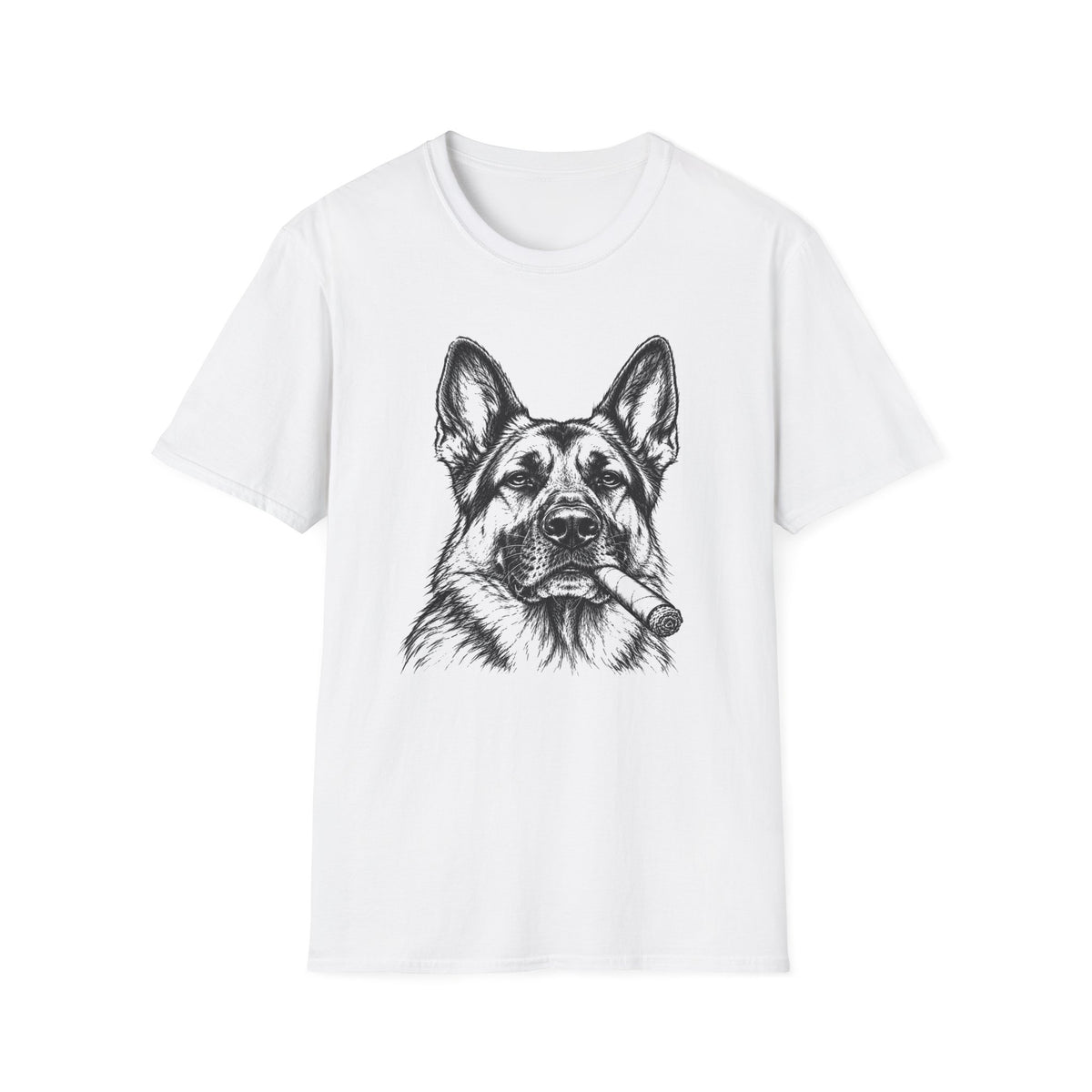 German Shepherd with a Cigar T-Shirt