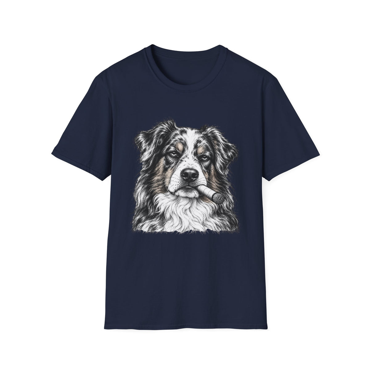 Australian Shepherd with a Cigar T-Shirt