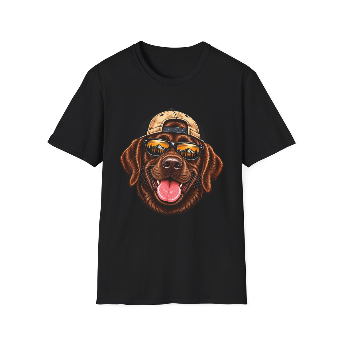 Chocolate Lab Hat backwards T-Shirt