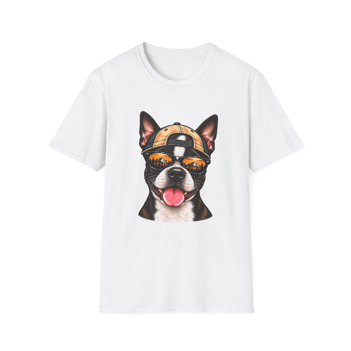 Boston Terrier Hat backwards T-Shirt