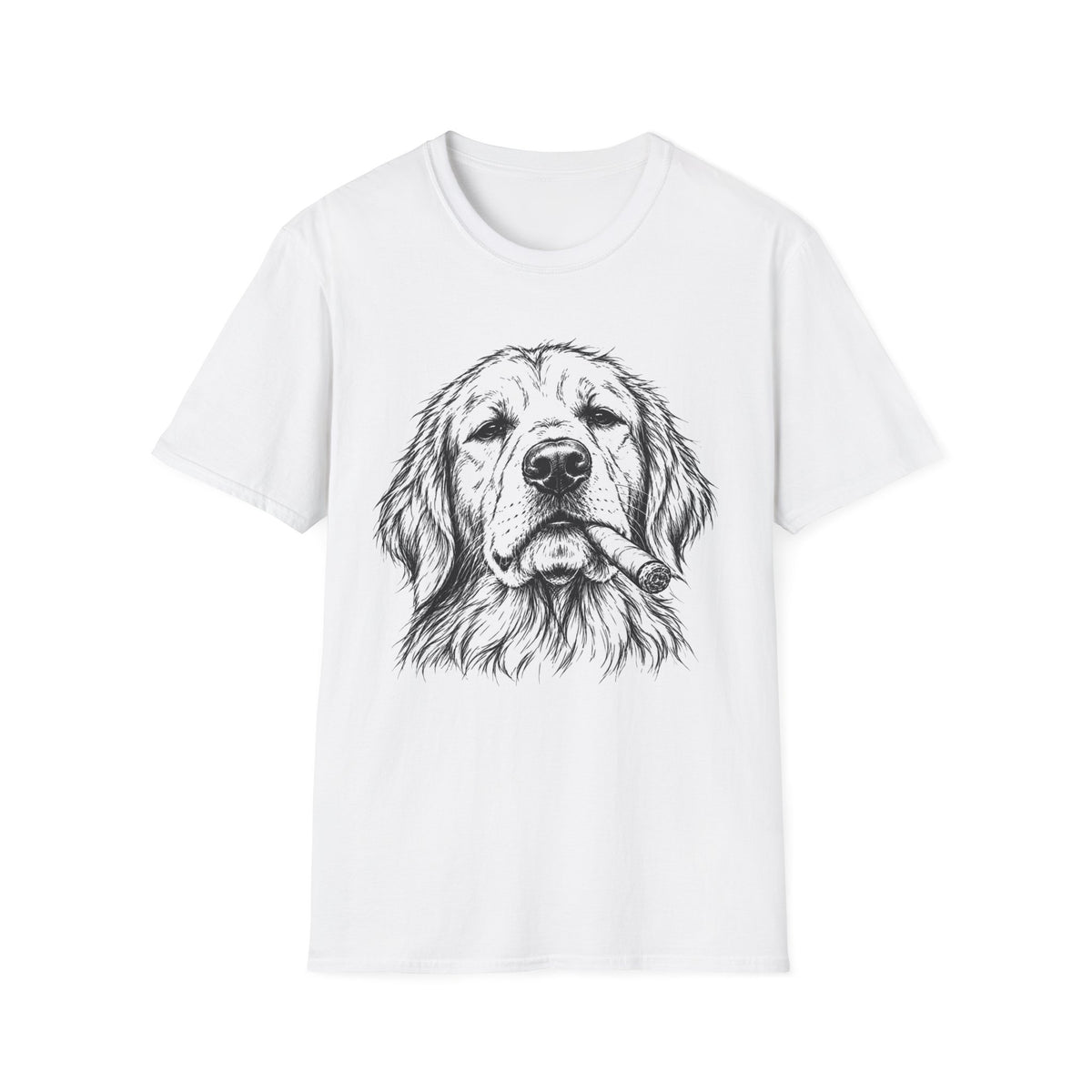 Golden Retriever with a Cigar T-Shirt