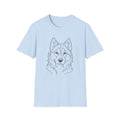 Husky Line art T-Shirt