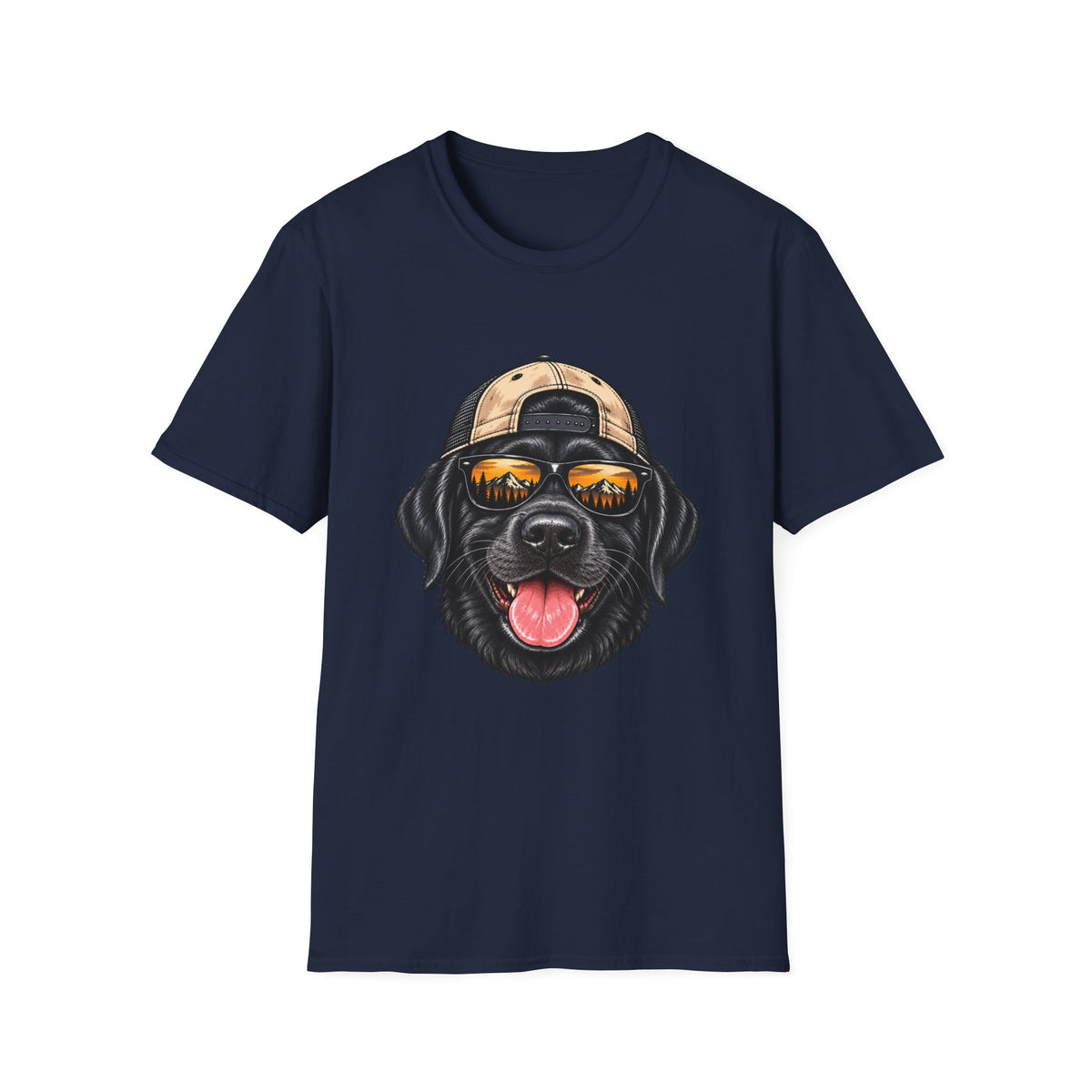 Black Lab Hat backwards T-Shirt