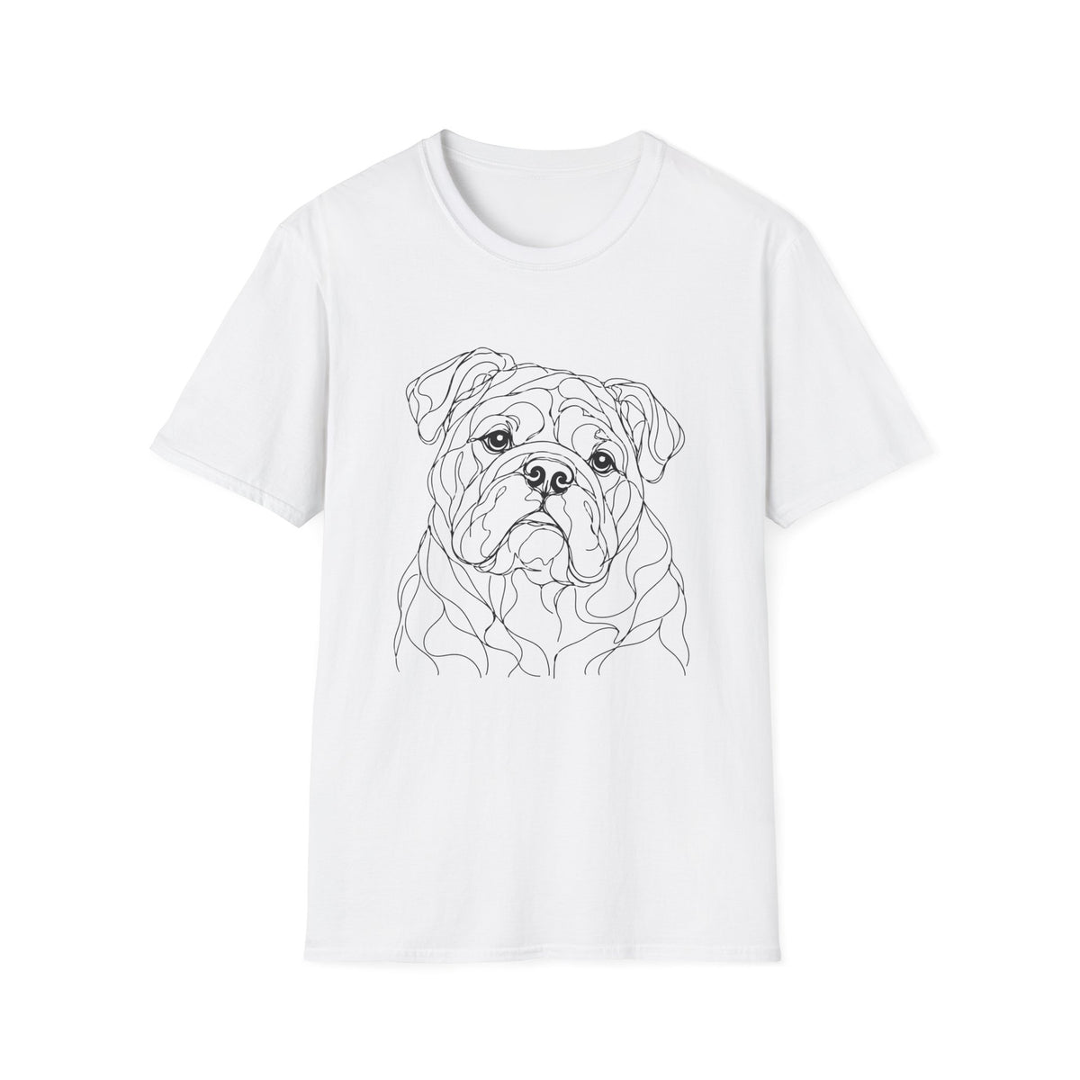 English Bulldog Line art T-Shirt