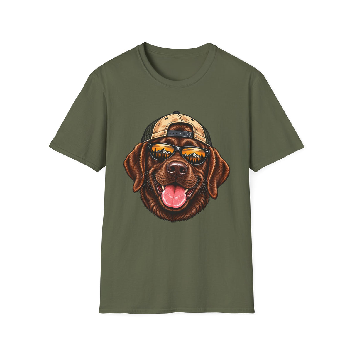 Chocolate Lab Hat backwards T-Shirt