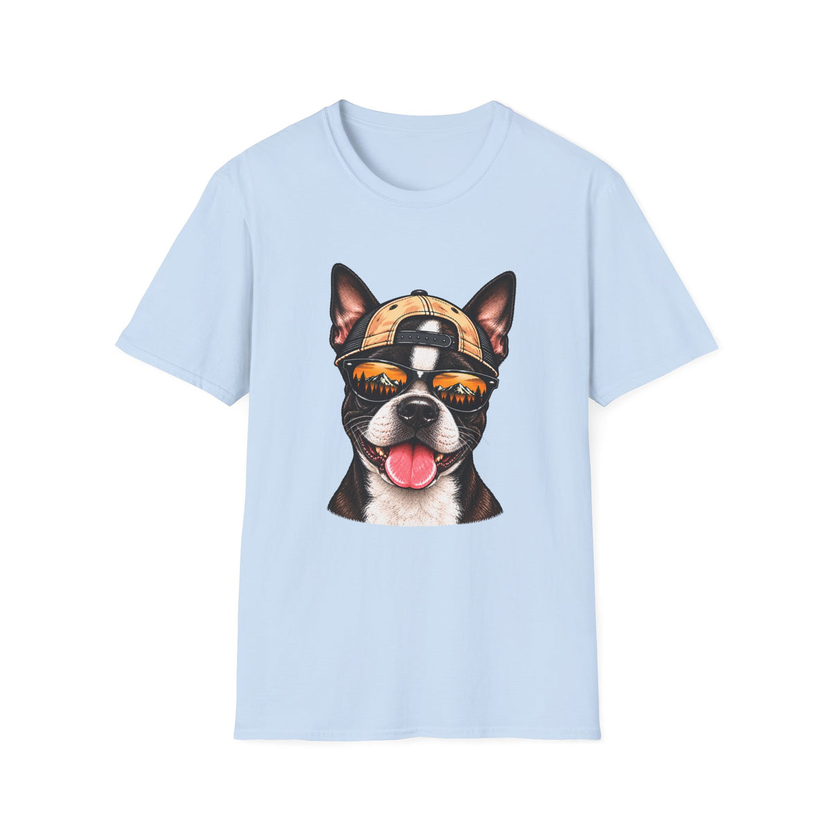 Boston Terrier Hat backwards T-Shirt