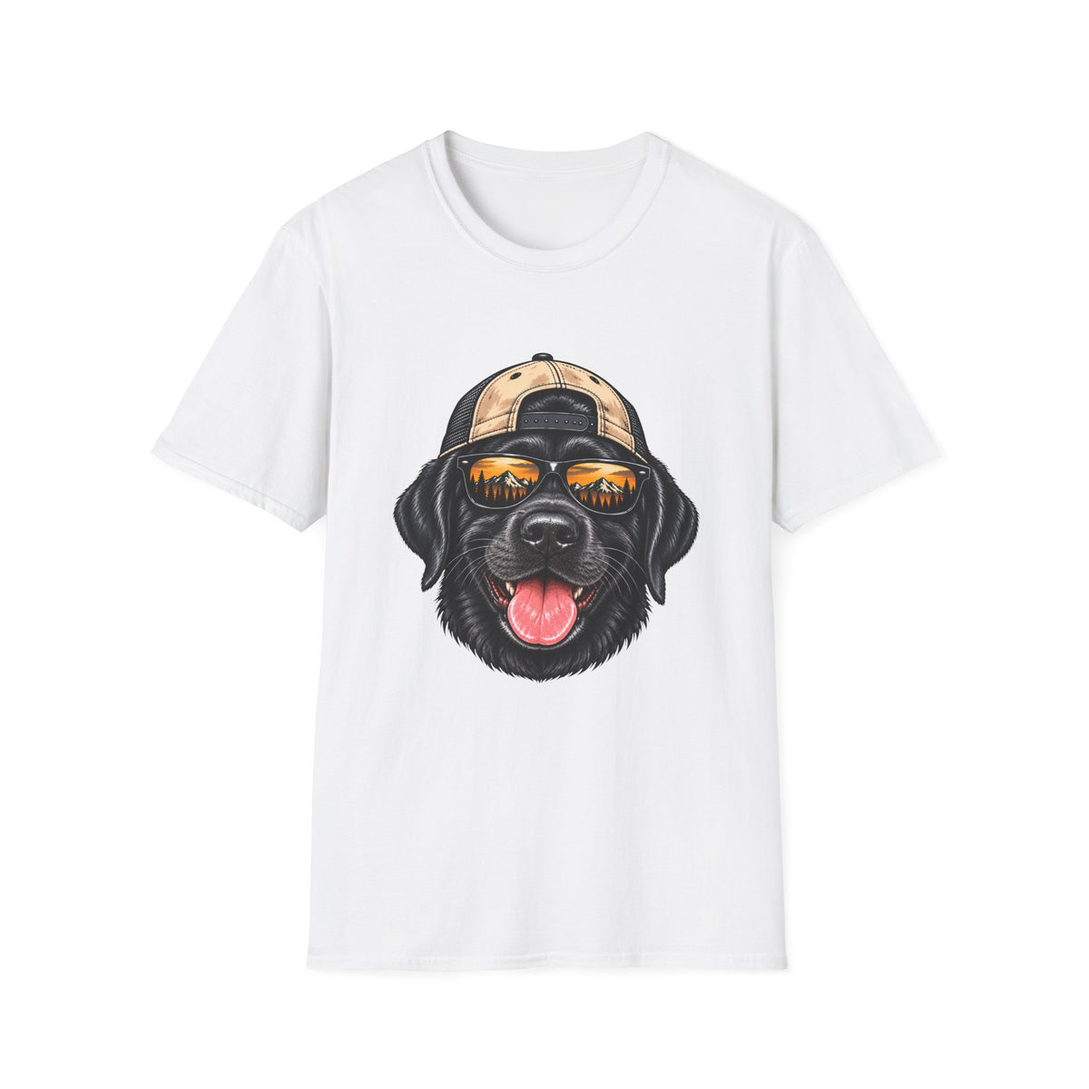 Black Lab Hat backwards T-Shirt