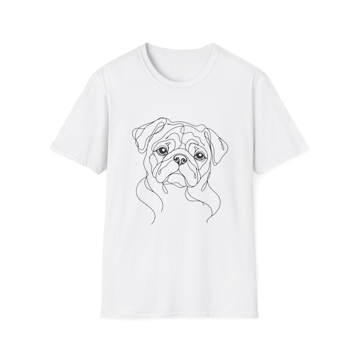 Pug Line art T-Shirt