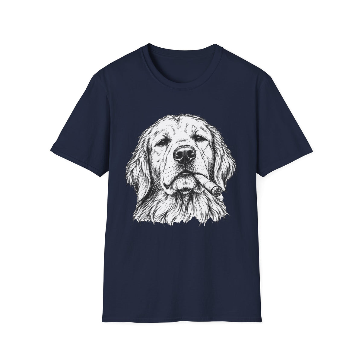 Golden Retriever with a Cigar T-Shirt