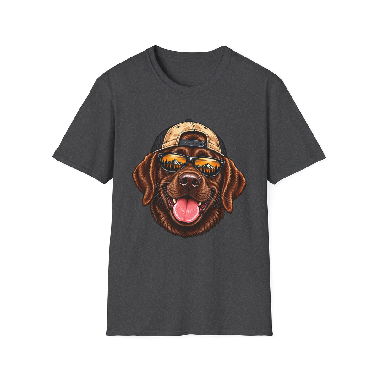 Chocolate Lab Hat backwards T-Shirt